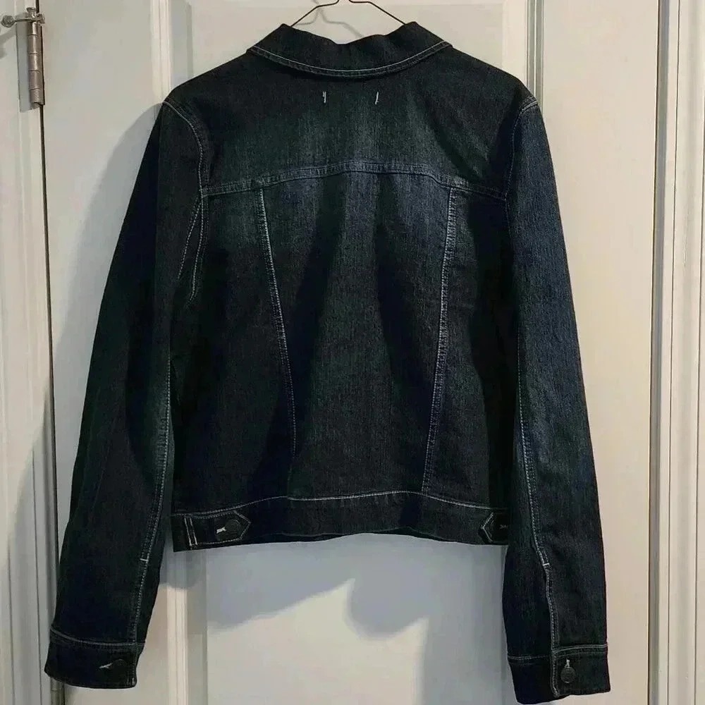Nine West Vintage America Collection Denim Jean Jacket Womens L - Picture 2 of 7